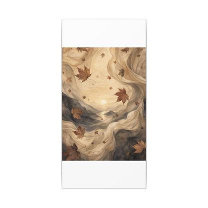 Autumn Silk Drape Watercolor Canvas Art | Earthy Decor