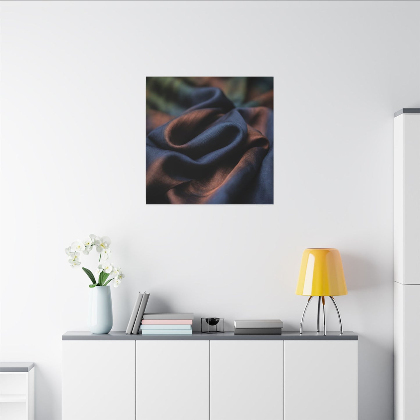 Summer Silk Drape Shadow Zen Canvas Art | Sophisticated Decor