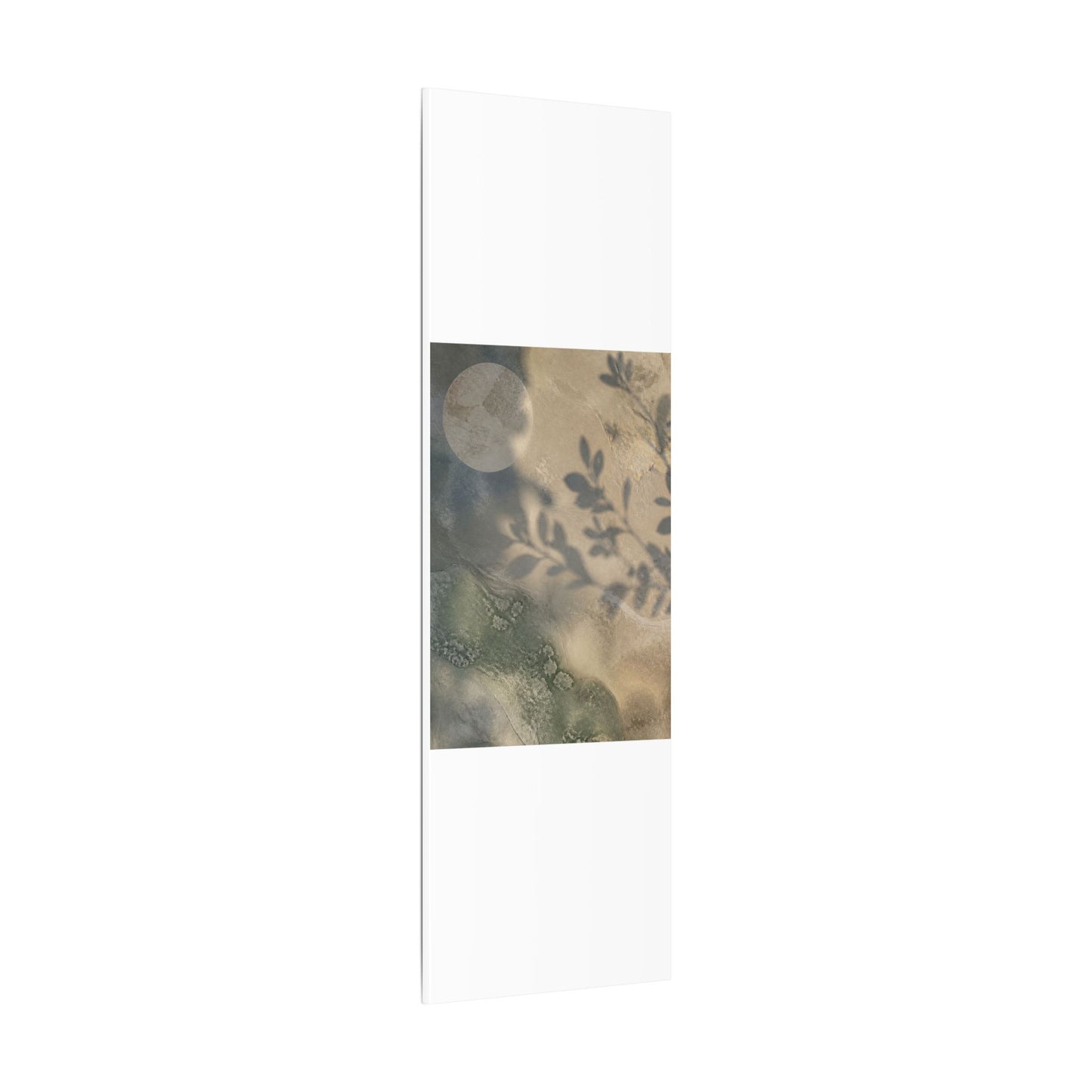 Japandi Shadow Play in Moonlight | Texture Canvas Art