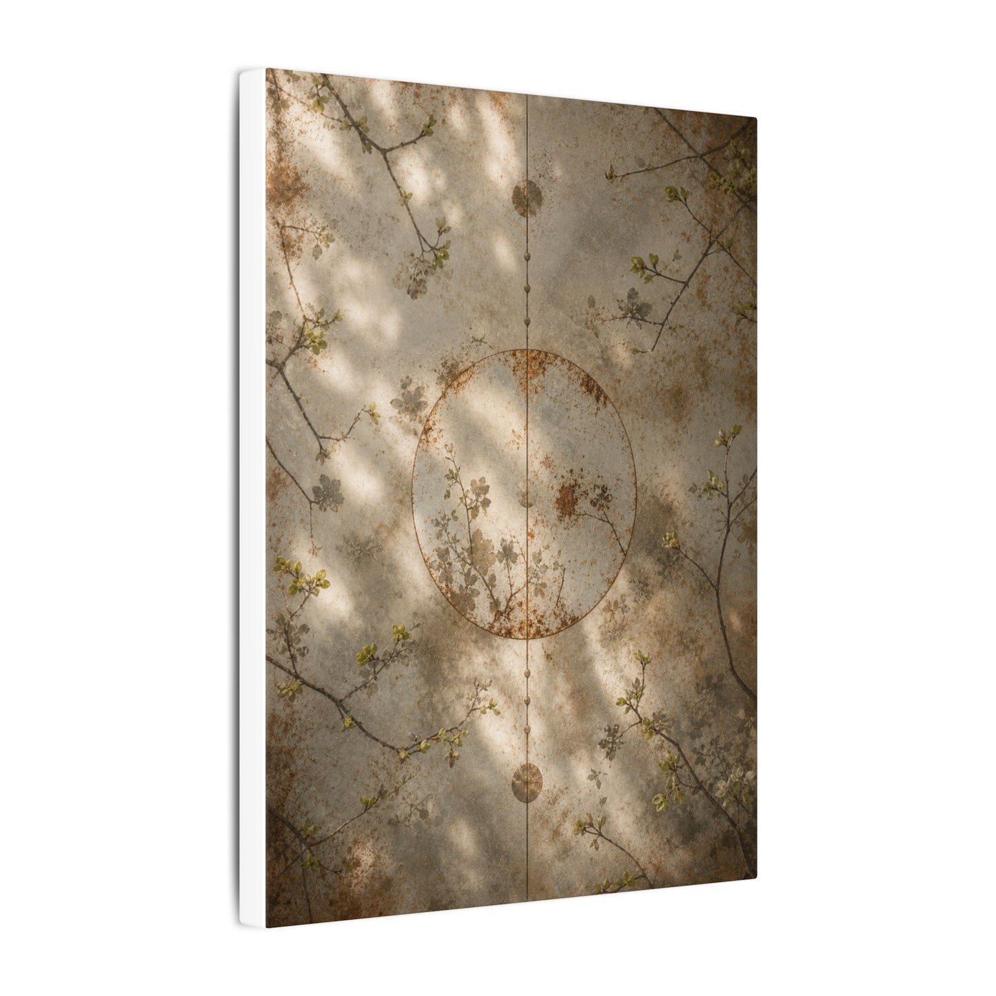 Japandi Rust Patina in Dappled | Japanese Pattern Canvas Art