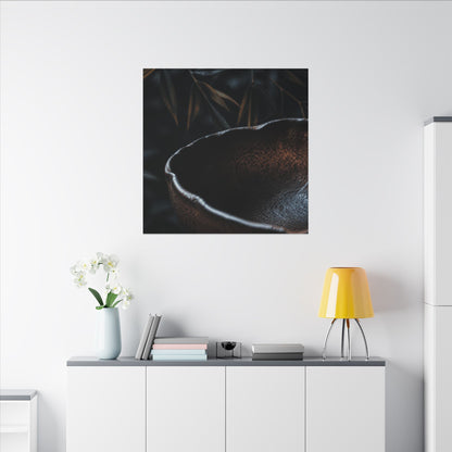 Luxurious Ceramic Bowl Canvas Art - Shadow Zen Dark Japandi