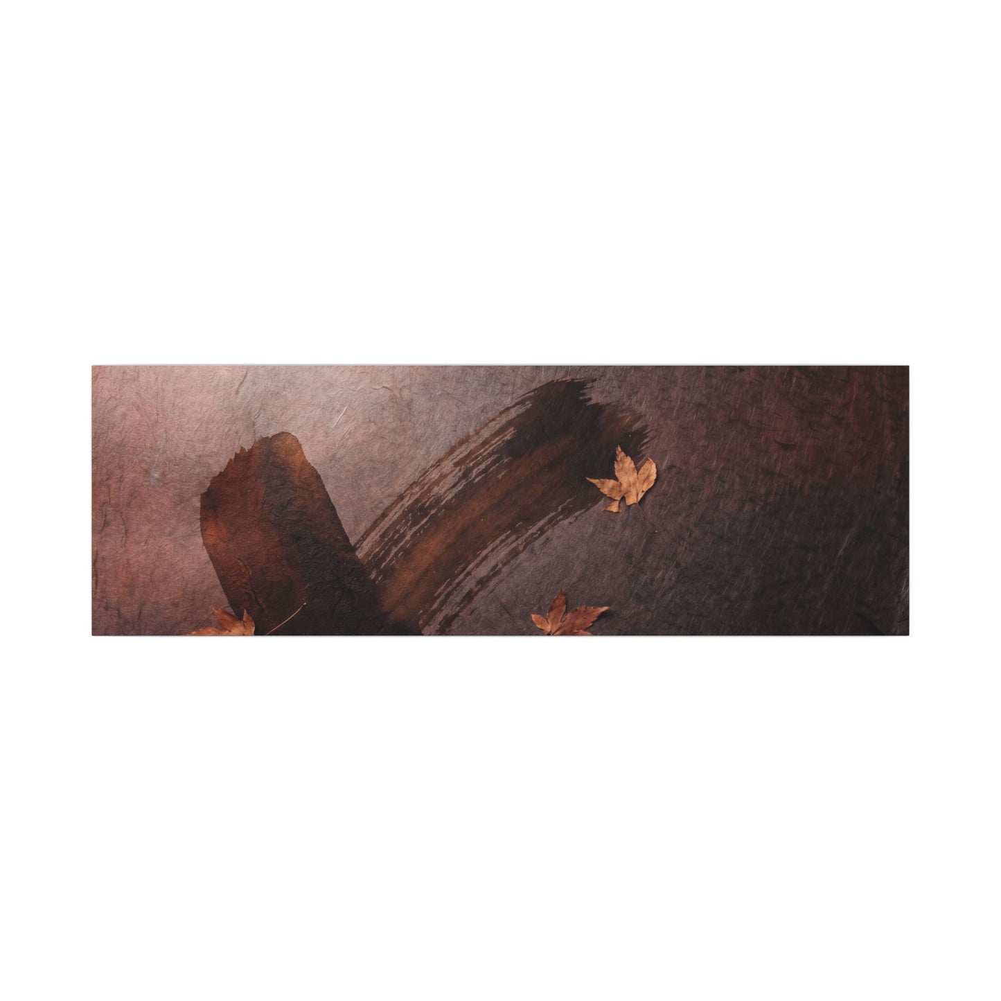Moody Ink Brushstroke Canvas Art - Moody Minimal Dark Japandi