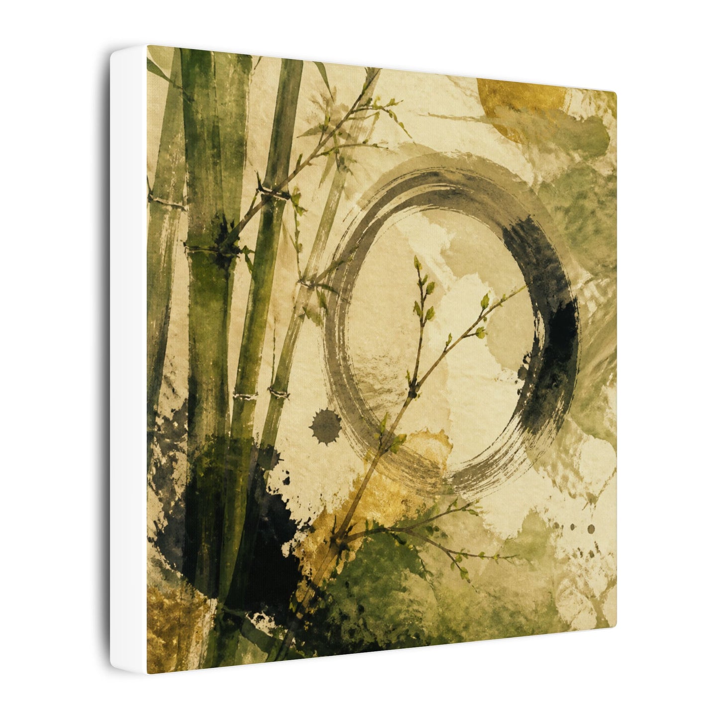 Ink Brushstroke Sumi E Canvas Art | Calm Zen Art