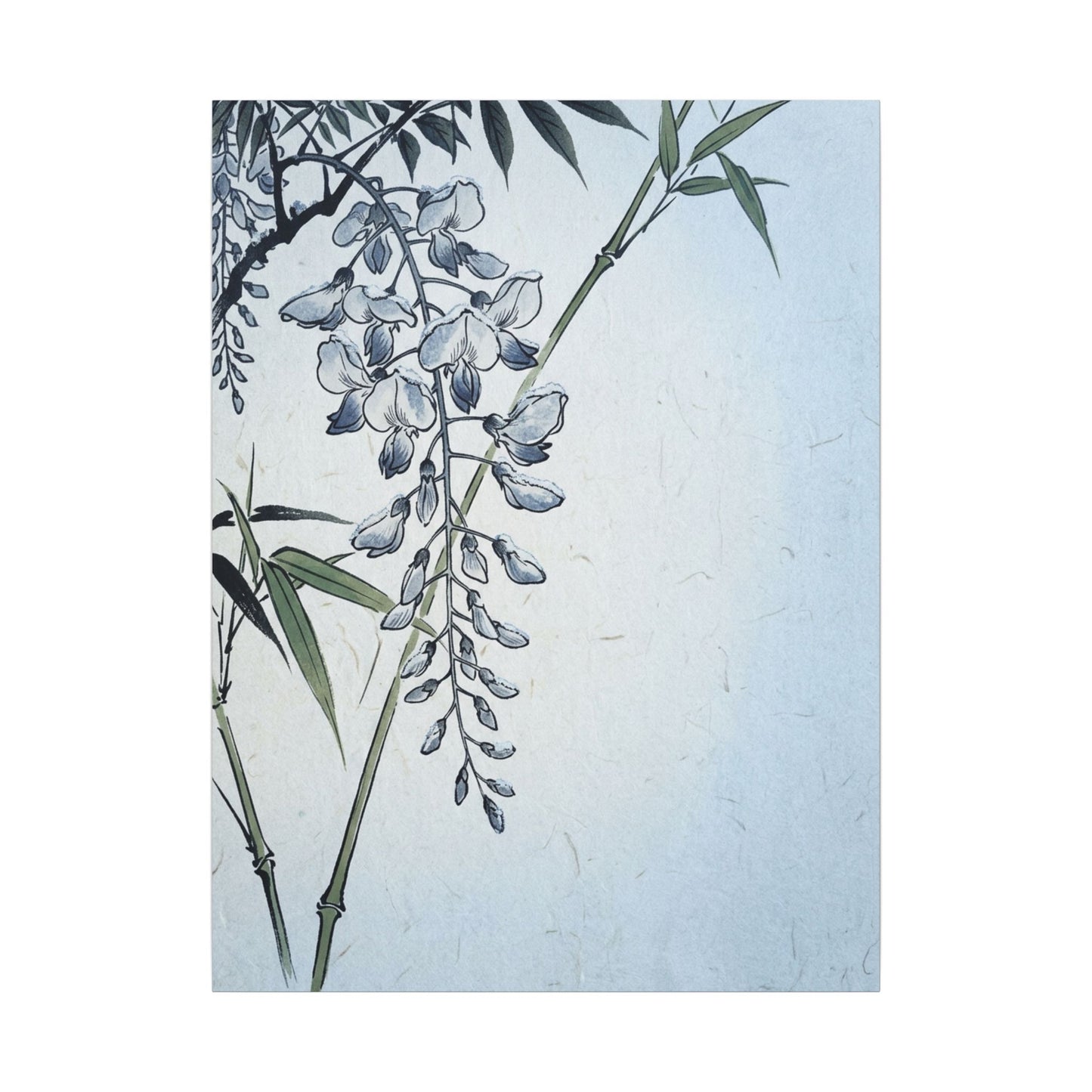 Zen Wisteria in Moonlight | Ukiyo E Inspired Canvas Art