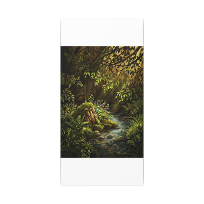Golden Hour Silk Drape Canvas Art - Dark Japandi Datsuzoku