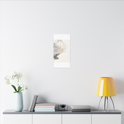 Water Ripple Sumi E Canvas Art | Tranquil Zen Art