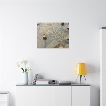 Water Ripple Canvas Art | Winter Japandi Japanese Pattern Art