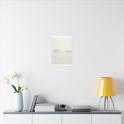 Mountain Mist Winter Canvas Art | Japandi Warm Design