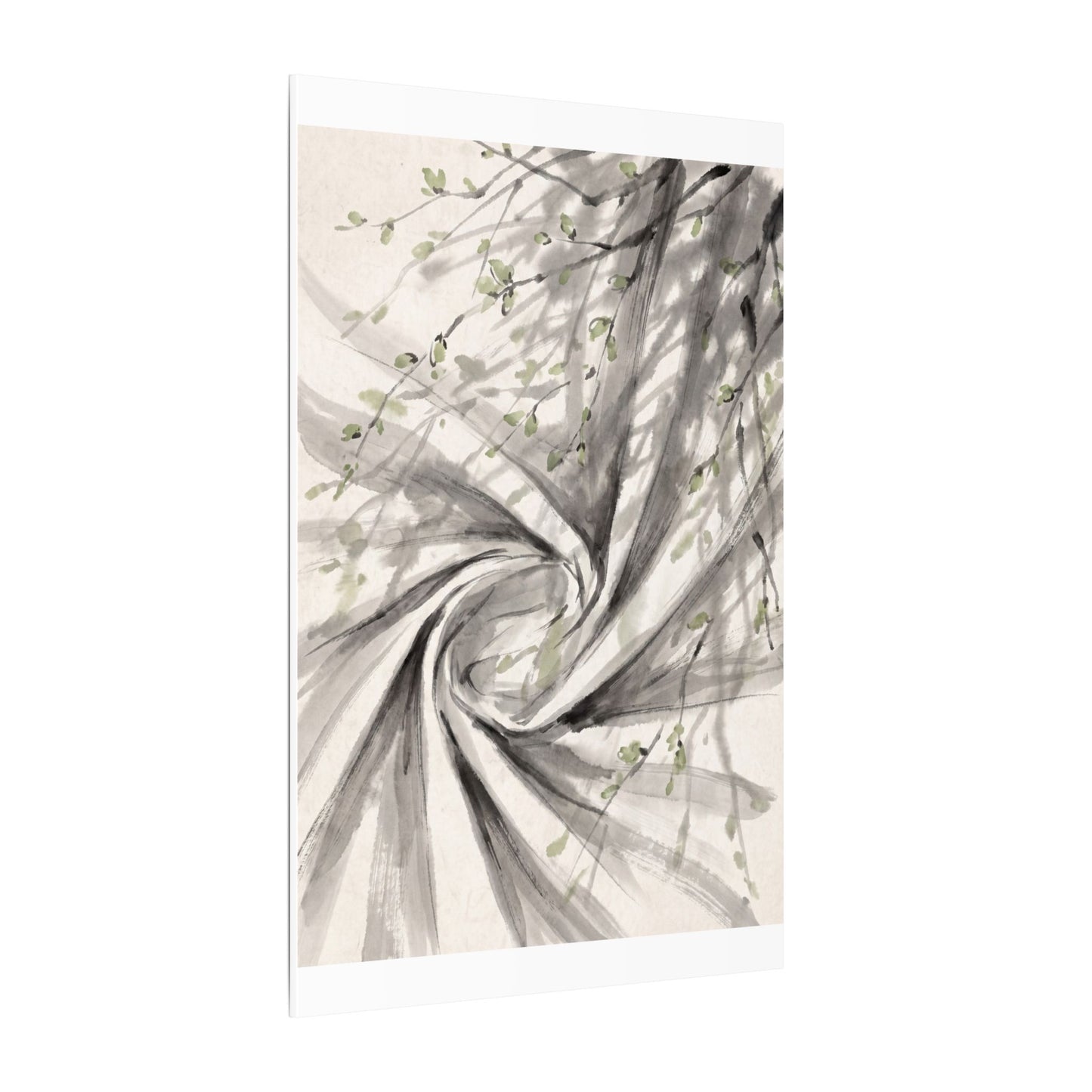 Silk Drape Spring Canvas Art | Zen Contemplative Design