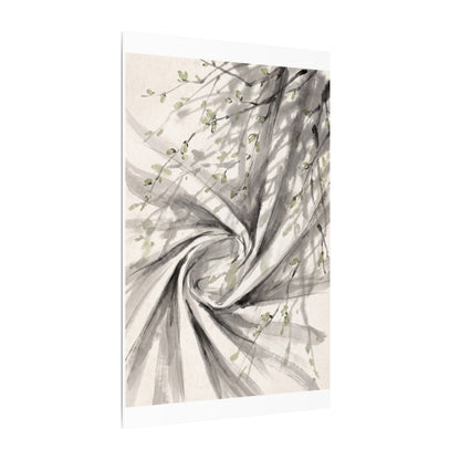 Silk Drape Spring Canvas Art | Zen Contemplative Design