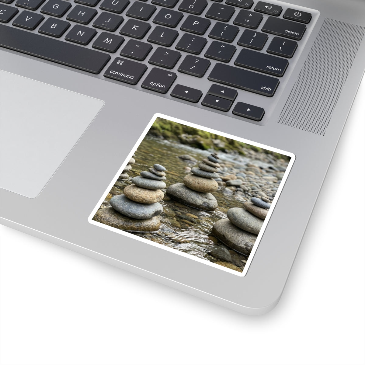 River Stones Karesansui Sticker | Calm Zen Art