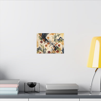 Golden Hour Ink Brushstroke Canvas Art - Zen Shibui