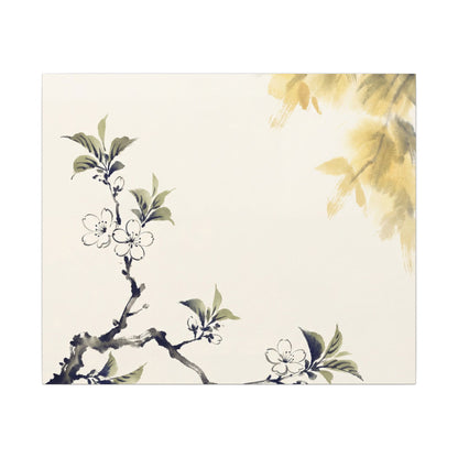 Kanso Cherry Blossom Canvas Art - Zen Sumi E