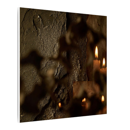 Shadow Play Dark Texture Canvas Art | Moody Dark Japandi Art