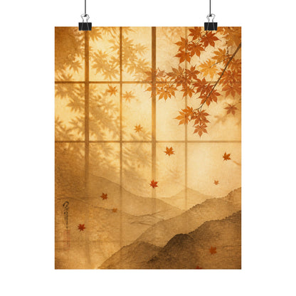 Shoji Screen Wall Art Print | Autumn Japandi Texture Art