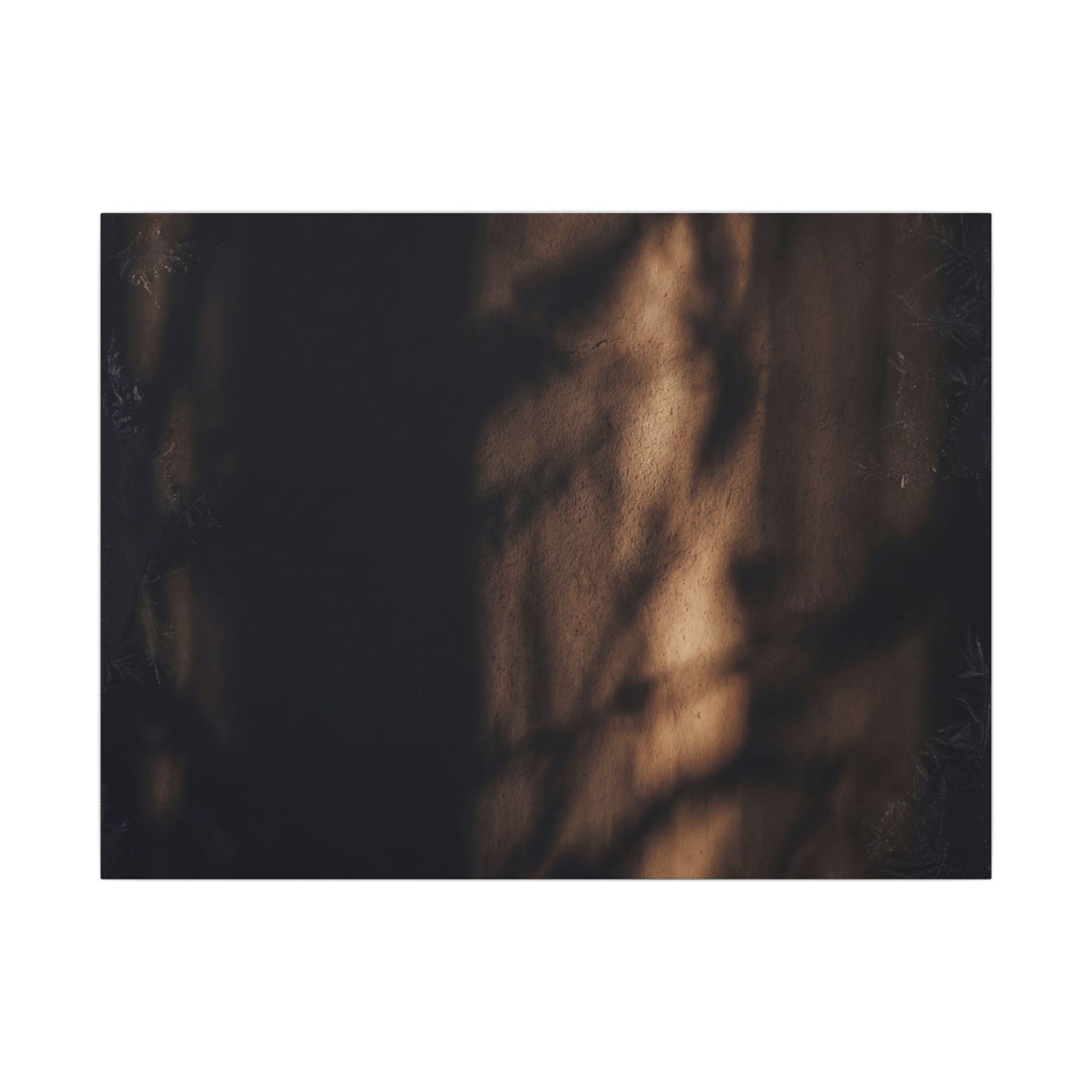 Winter Shadow Play Moody Minimal Canvas Art | Luxurious Decor Art Print