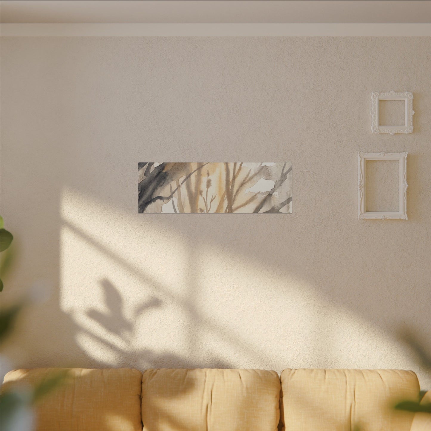 Ma Shadow Play Canvas Art - Japandi Watercolor