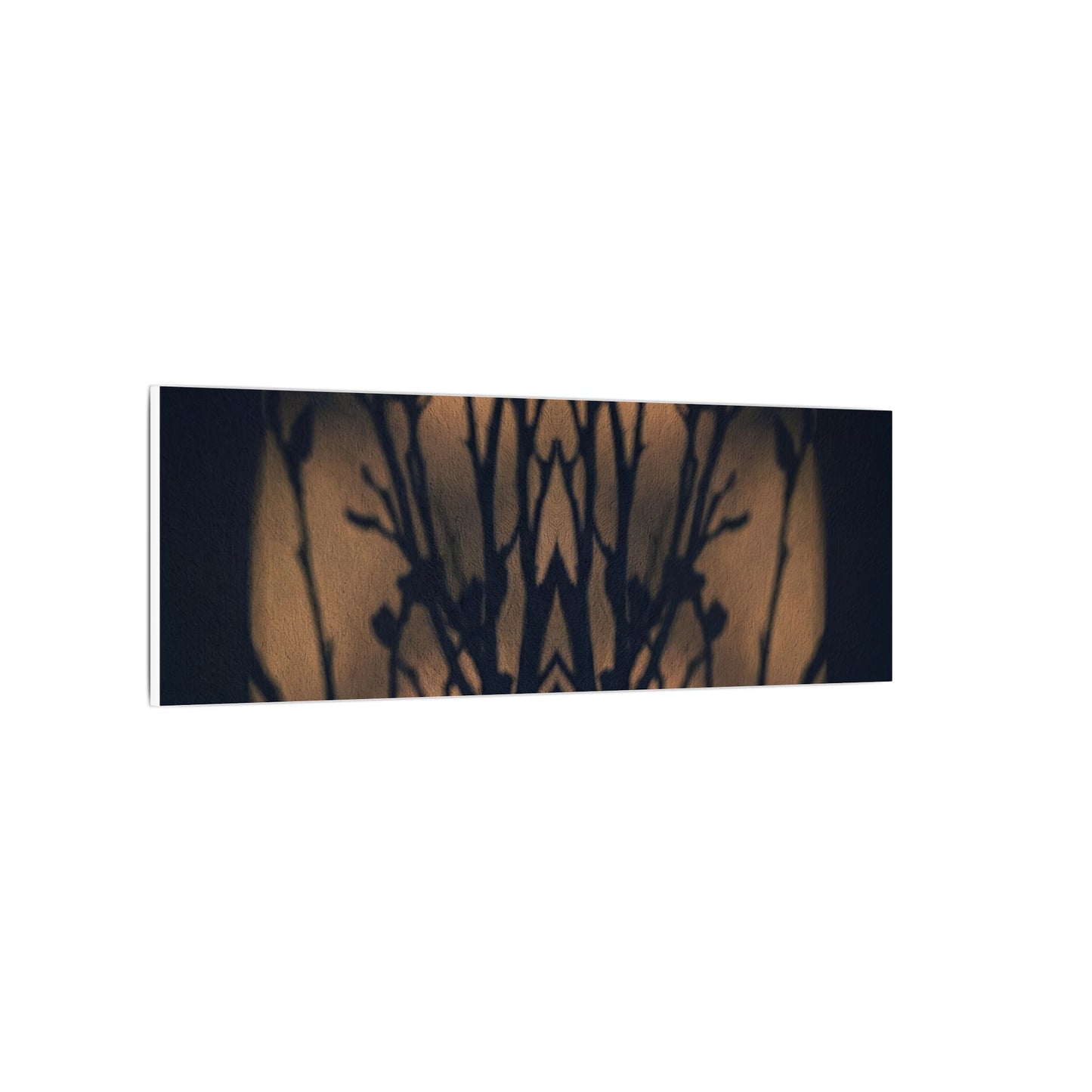 Dark Japandi Shadow Play in Golden Hour | Shadow Zen Canvas Art
