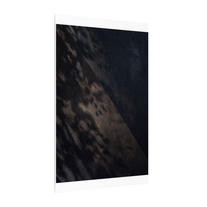 Shadow Play Winter Canvas Art | Dark Japandi Moody Design