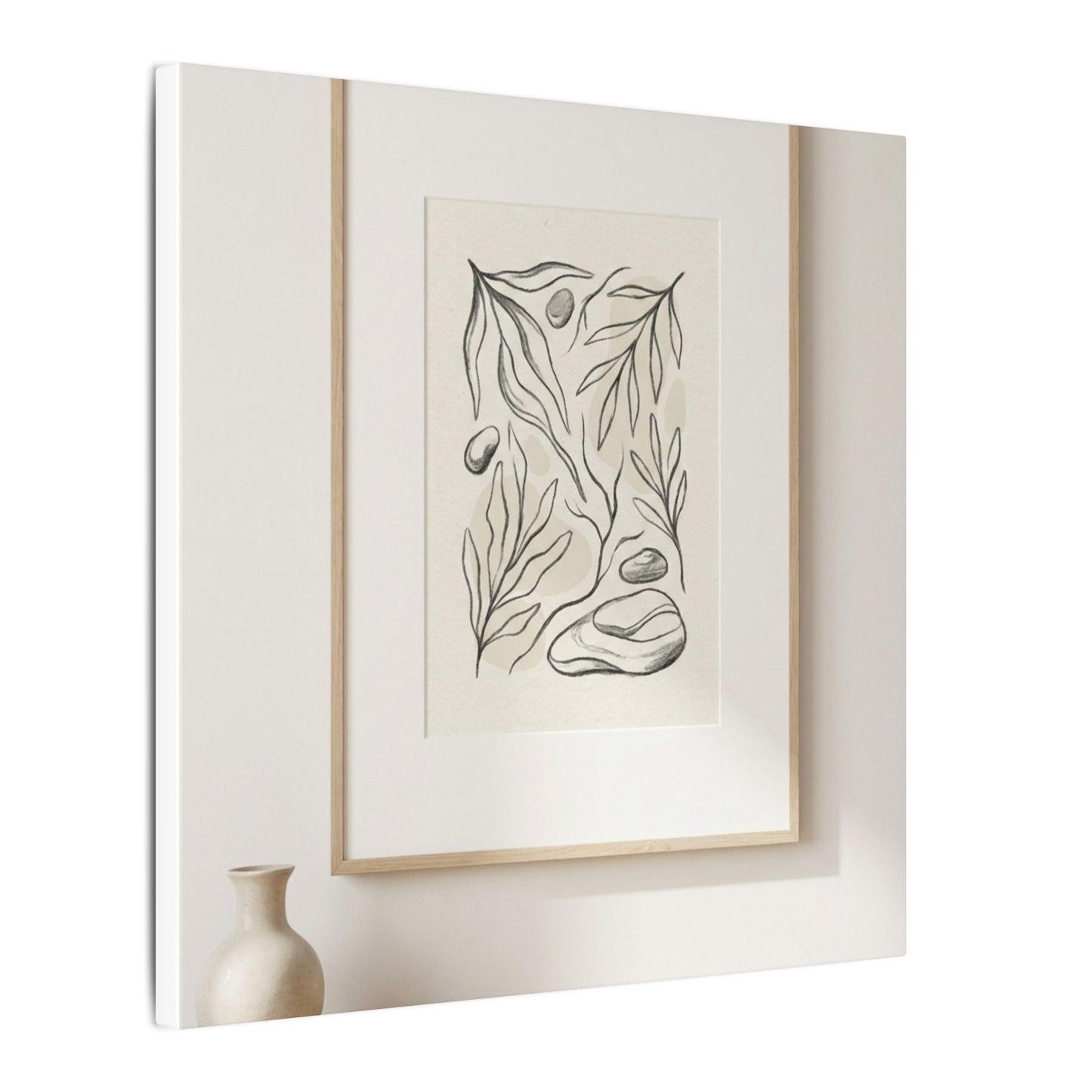 Japandi Charcoal Canvas Art