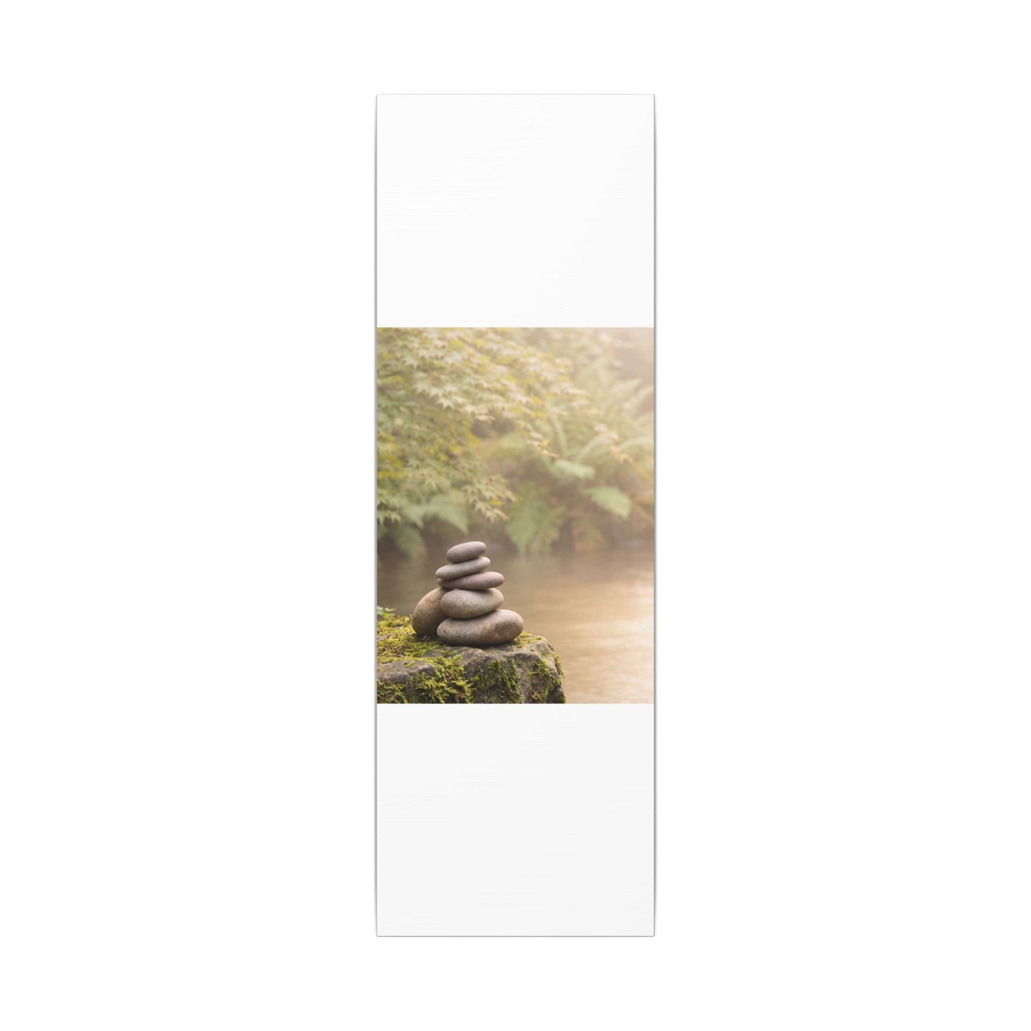 Cozy River Stones Canvas Art - Japanese Pattern Japandi