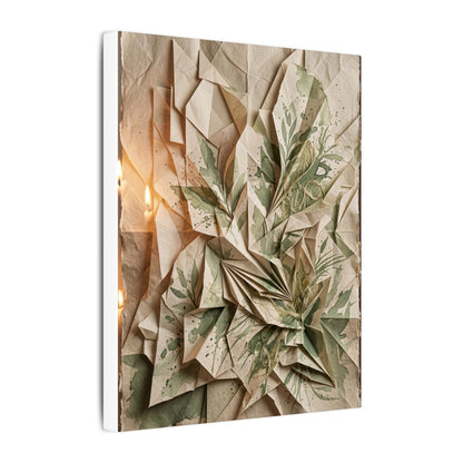 Japandi Paper Fold in Candlelight | Texture Canvas Art