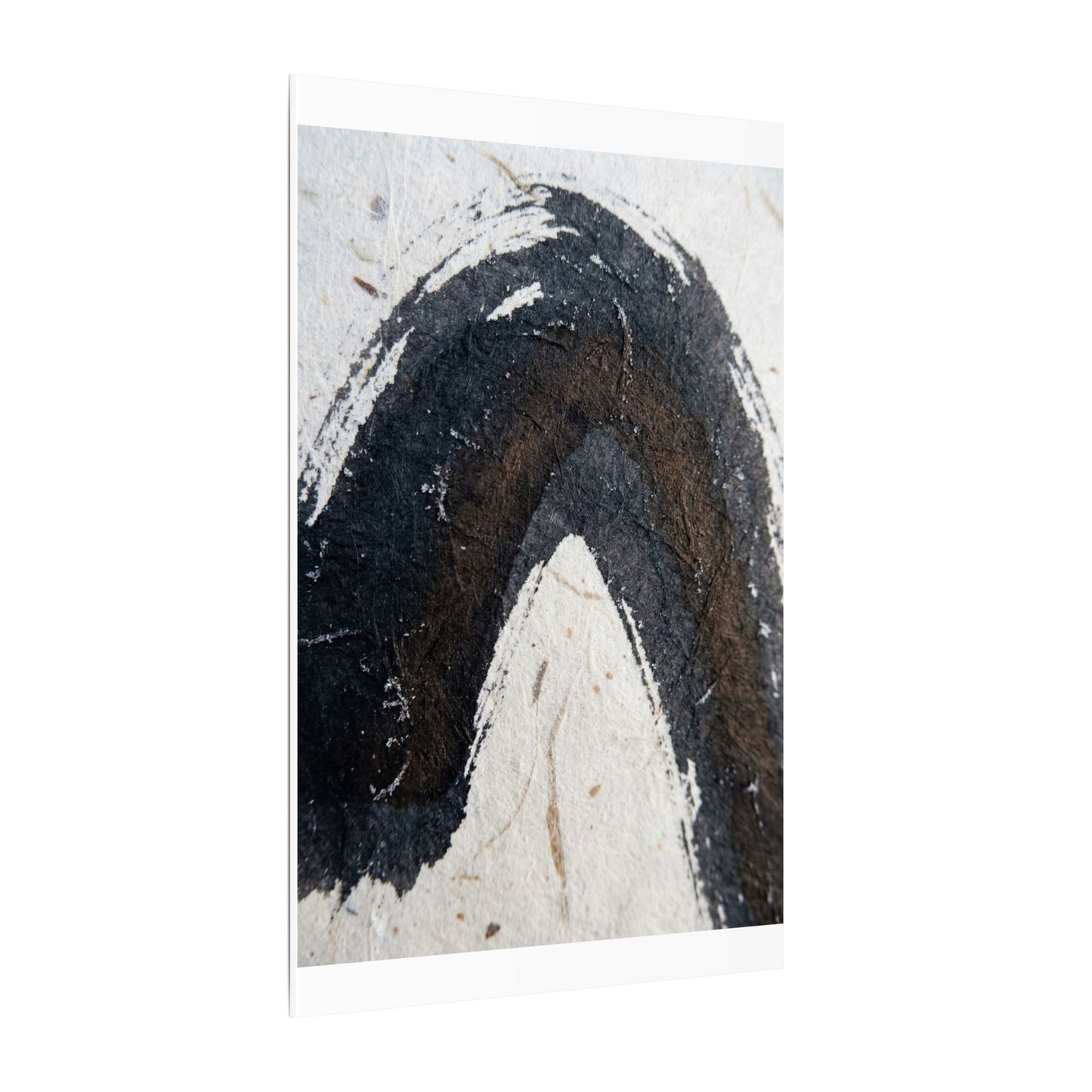 Moody Ink Brushstroke Canvas Art - Moody Minimal Dark Japandi
