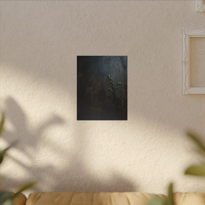 Rust Patina Moody Minimal Canvas Art | Moody Dark Japandi Art