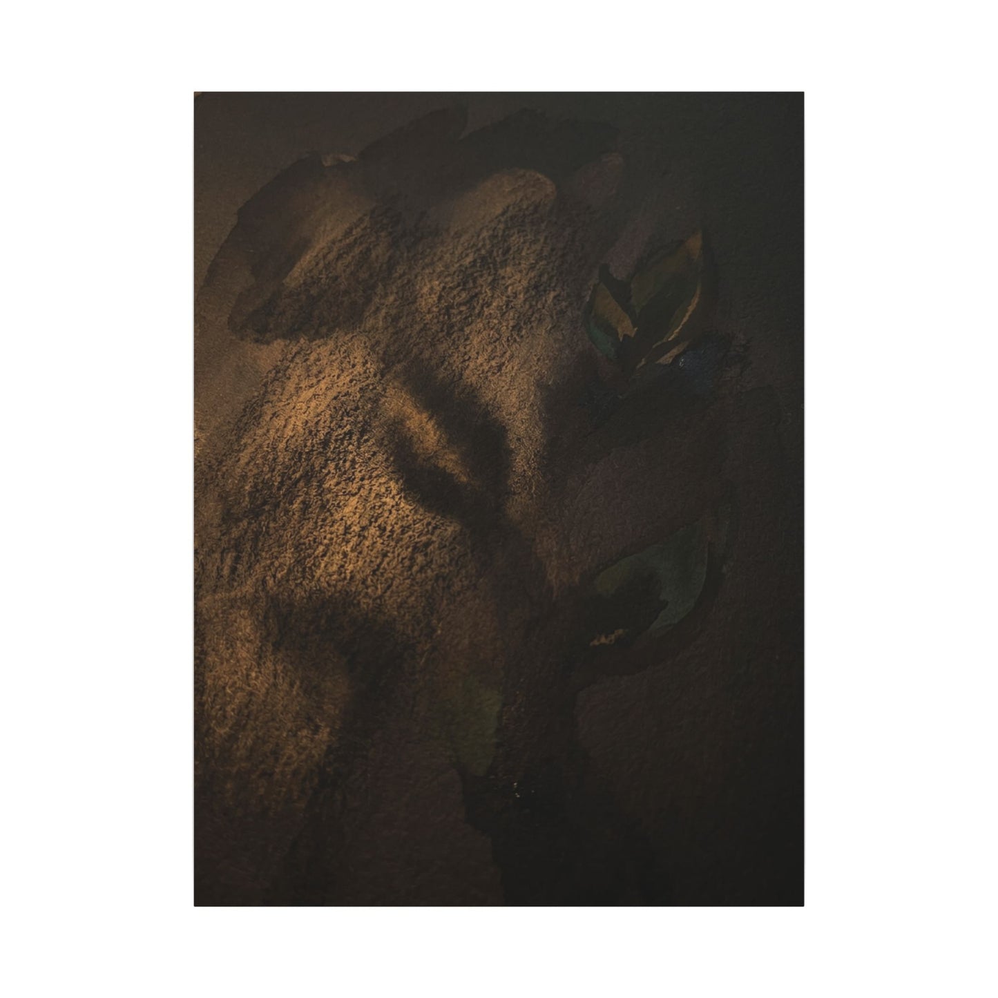 Candlelight Shadow Play Canvas Art - Dark Japandi Ma