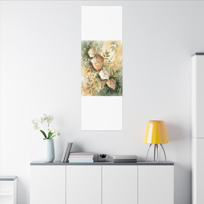Japandi Broken Pottery in Golden Hour | Watercolor Canvas Art