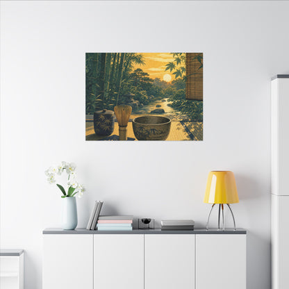 Ma Tea Ceremony Canvas Art - Zen Ukiyo E Inspired