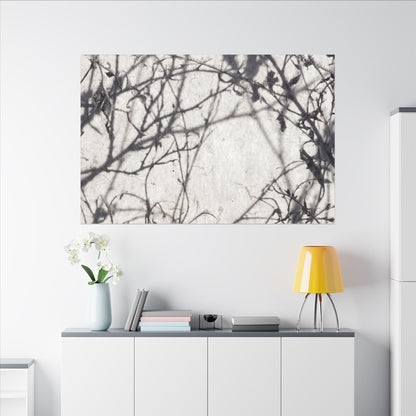 Winter Shadow Play Japanese Pattern Canvas Art | Elegant Decor
