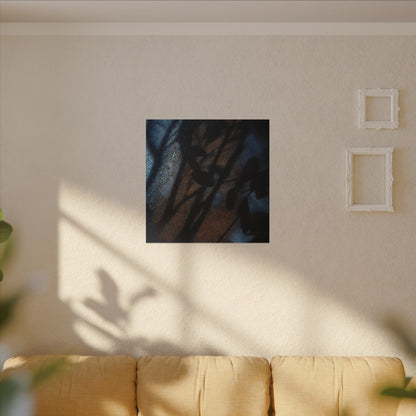 Moonlight Shadow Play Canvas Art - Dark Japandi Ma