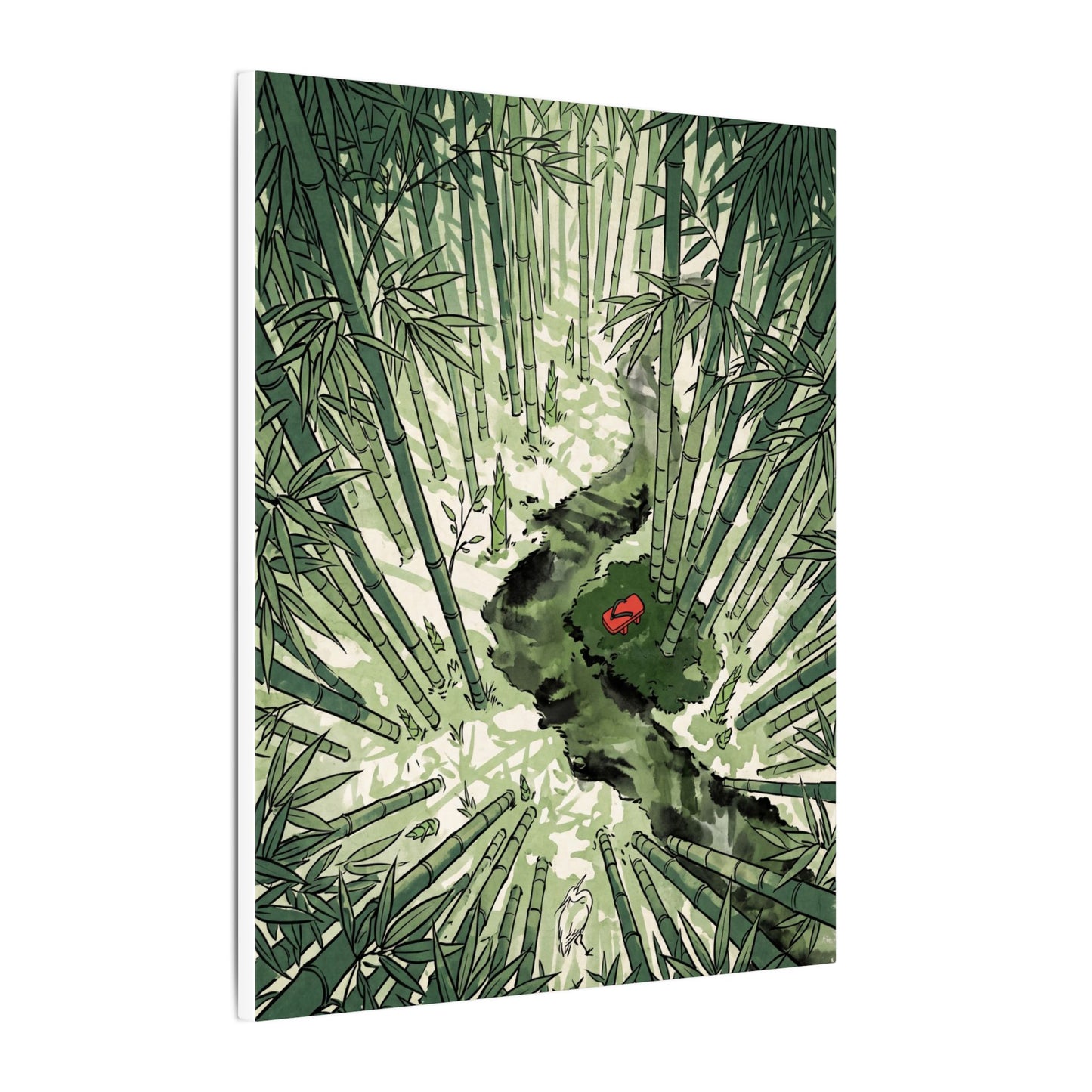 Peaceful Bamboo Grove Canvas Art - Ukiyo E Inspired Zen