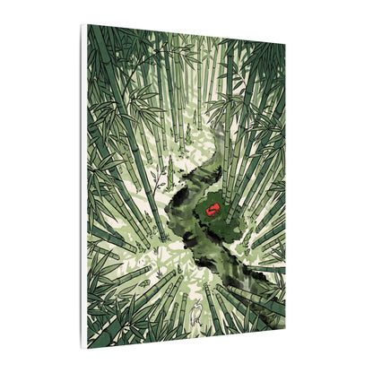 Peaceful Bamboo Grove Canvas Art - Ukiyo E Inspired Zen