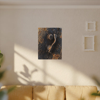 Moody Rust Patina Canvas Art - Moody Minimal Dark Japandi