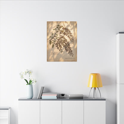 Spring Wisteria Herbarium Canvas Art | Earthy Decor