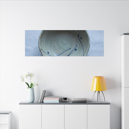 Spring Ceramic Bowl Minimal Line Canvas Art | Warm Decor