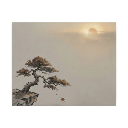 Pine Tree Canvas Art | Autumn Zen Karesansui Art