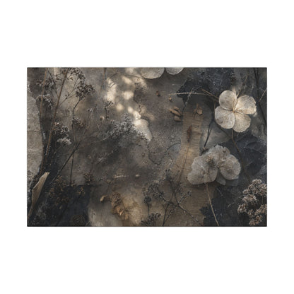Winter Dried Flowers Texture Canvas Art | Elegant Decor