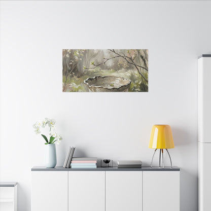 Japandi Ceramic Bowl in Overcast | Minimal Line Canvas Art