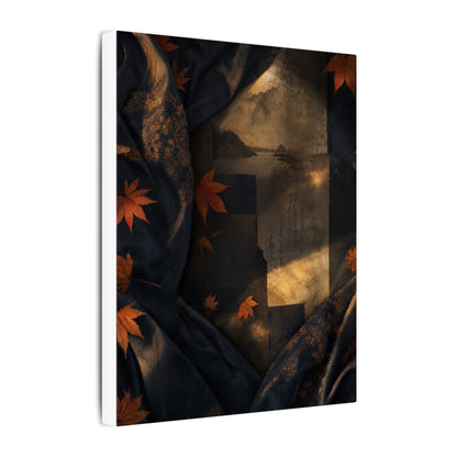 Autumn Silk Drape Shadow Zen Canvas Art | Bold Decor
