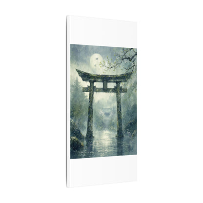 Earthy Torii Gate Canvas Art - Watercolor Japandi