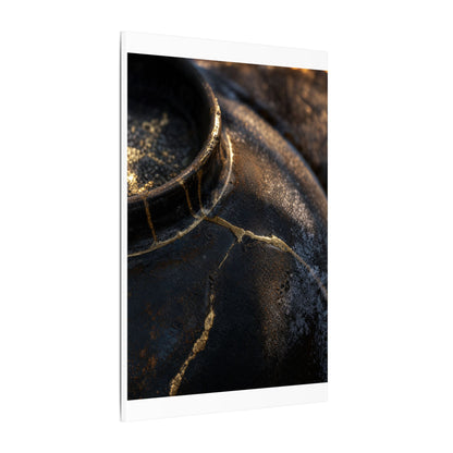 Kintsugi Rust Patina in Golden Hour | Broken Beauty Canvas Art