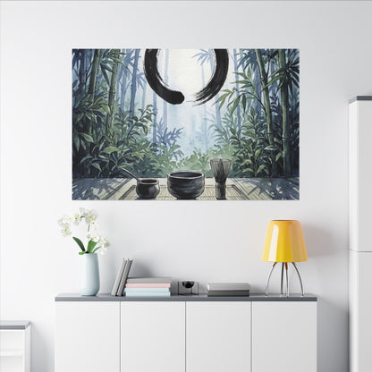 Seijaku Tea Ceremony Canvas Art - Zen Enso