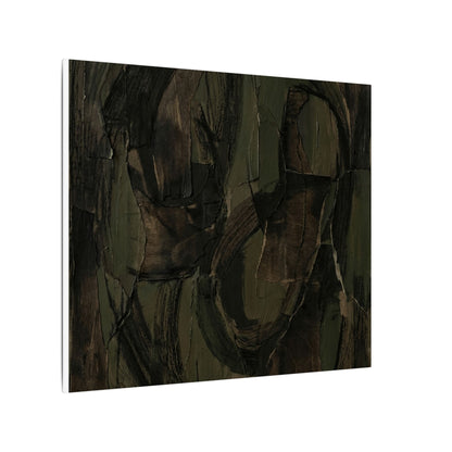 Mixed Media Dark Japandi Textured Canvas Art