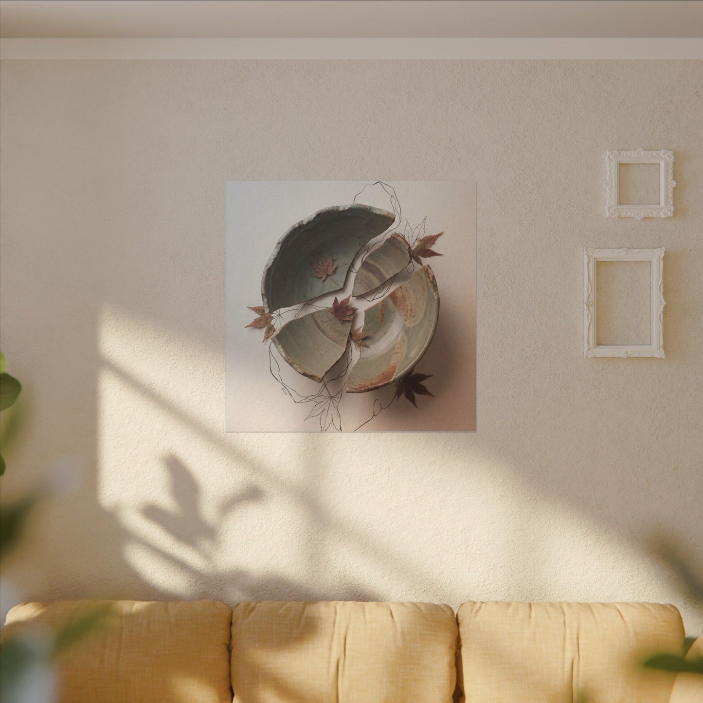 Dawn Ceramic Bowl Canvas Art - Japandi Fukinsei