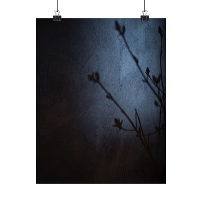 Shadow Play Wall Art Print | Spring Dark Japandi Moody Minimal Art