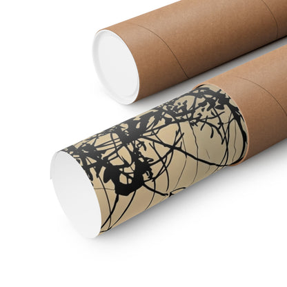 Golden Hour Shadow Play Wall Art Print - Japandi Mono No Aware