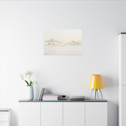Mountain Mist Winter Canvas Art | Japandi Warm Design
